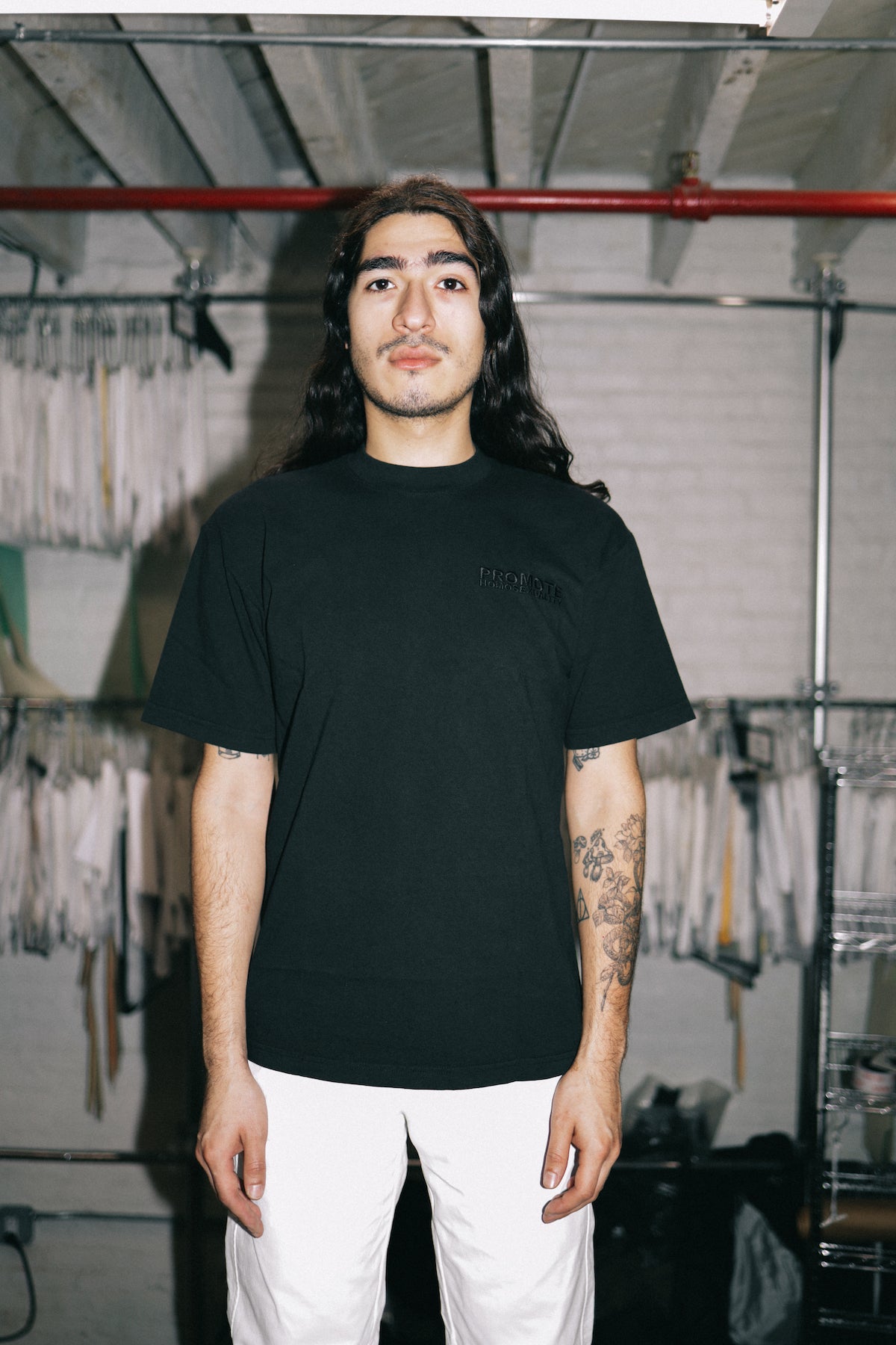 PROMO HOMO SS EMBROIDERED - BLACK/BLACK